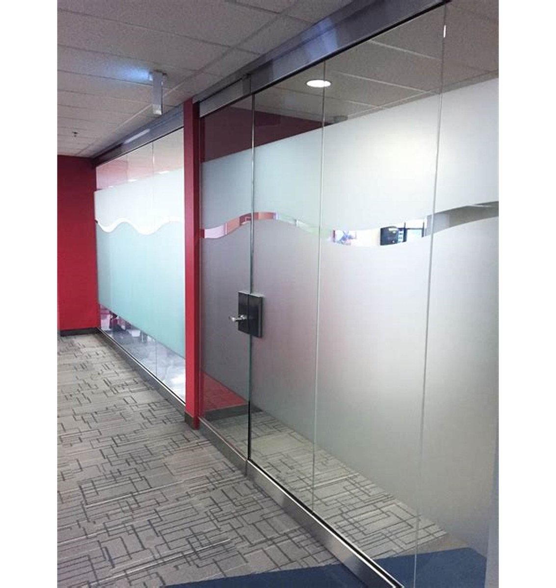 glass transparent adhesive sticker toughens glass door